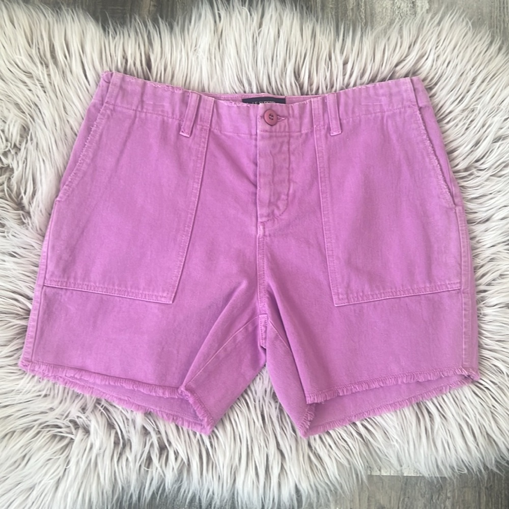 NWT Le Superbe Beach Crawler Orchid Purple Raw Hem Shorts Size 8